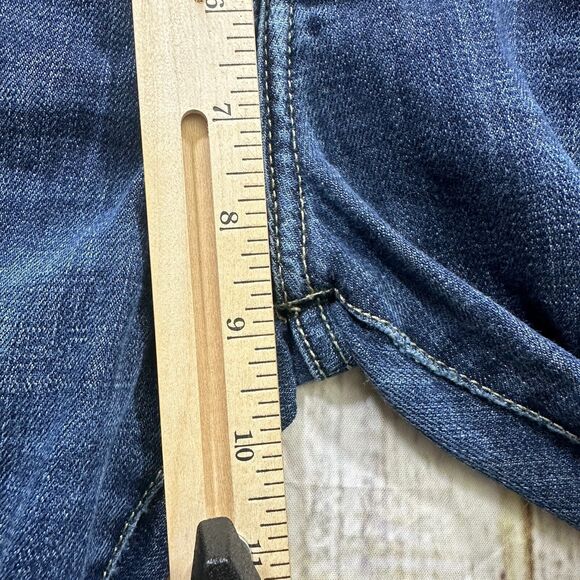 Rock & Republic Jeans Womens 10 Blue Berlin Mid-rise Straight Slim Stretch Denim - Picture 11 of 13